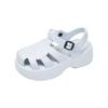 Sandalias romanas para mujer 2024 nuevas sandalias y pantuflas de verano para exterior de suela gruesa con punta cubierta y orificios zapatos deportivos al por mayor