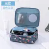 Bolsa de Cosméticos Estampada Coreana Bolsa Completa de Artículos de Tocador para Loción Bolso de Mano Portátil de Viaje Bolsa de Almacenamiento Grande Desmontable