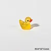 Miniatura pato grande patito amarillo pequeño resina accesorios luminosos micropaisaje escritorio pequeños adornos patito musgo paisaje