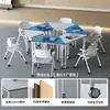 Escritorio de Aula para Aprendizaje Estudiantil Combinación Mesa para Actividades Grupales Estudiantiles Escritorio Combinado Trapezoidal Aula de Capacitación Inteligente