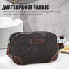 Bolsa de aseo de lona para hombre de venta caliente transfronteriza, bolsa de viaje para artículos de tocador, gran capacidad, portátil, bolsa de aseo portátil