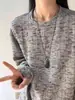 Camiseta de Manga Larga Tie-Dye Retro Americana para Hombre Sudadera con Capucha y Cuello Redondo de Otoño Top Base Interior Ajustado