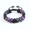 Pulsera de Ojo de Tigre Ojo de Gato Doble Fila Pulsera de Obsidiana con Venas Rojas Turquesa Pulsera de Fantasma Verde Pulsera de Piedra Natural