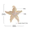 Broche de estrella de mar con perlas y explosiones transfronterizas, moderno, sencillo, brillante, con diamantes de imitación, para fiesta, accesorios de vestir