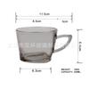 Taza de café simple lisa nórdica lizun glass taza de té de Oriente Medio con asa Taza taza de café con leche helada