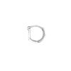 S925 plata esterlina cuadrado redondo forma D hebilla de oreja para hombre japonés y coreano simple piercing de oreja aretes brillantes geométrico oro blanco anillo de oreja moda