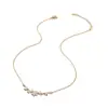 Colar com Pingente de Flor Moda Transfronteiriça 2024 Colar com Zircônia Cúbica Brilhante Joias Personalizadas Novo Estilo Feminino