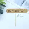 Decoración de Pastel Papel Kraft Mori Cuadrado Tarjeta de Feliz Cumpleaños Marca Decoración Vintage Enchufe Simple Tarjeta de San Valentín