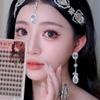 Fish Xiaoya Pestañas Postizas de Hada de Pescado de 10 Filas Gruesas Naturales Simulación Injerto Segmentado de Mechones Individuales Cabello de Hada Maquillaje de Novia