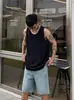 Estilo Relaxado Seda de Gelo Alto Padrão Colete Fitness Solto Sem Mangas Colete Solto Versátil Secagem Rápida Fitness Manga Curta Base