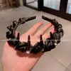 Nueva Moda 2025 Diadema de Onda de Pedrería de Gama Alta para Mujeres con Dientes, Diadema Elegante para Lavarse la Cara, Pinza para el Cabello, Accesorio para el Cabello
