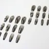 Accesorios para Uñas tipo Hada con Diamantes Negros de Fondo Plano Irregulares Mixtos para Uñas, Uñas Súper Brillantes Usables