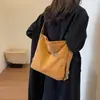 Bolsa de Veludo Transfronteiriça Nova de Grande Capacidade para Mulheres, Bolsa Tiracolo Retro, Bolsa Tote Versátil, Bolsa Multiuso