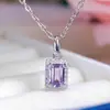 Pingente de Ametista Prata S925 Cruz Amazônica Criativo Natural Colar de Ametista Estilo Feminino Tiktok Atacado