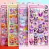 Pegatinas de Cristal Luminosas en Relieve Estéreo 3D para Niños, Pegatinas de Dibujos Animados, Pegatinas de Sanrio Kuromi Melody Cinnamon Dog