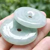 Colgante de paz de jadeíta birmana de grado A, tamaño grande de 38-42 mm, colgante de paz de jadeíta de grado A