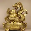 Adornos de Dragón Cornucopia de Cobre Dragón del Zodíaco Grande Artesanías de Dragón de Bronce Decoración para el Hogar y la Oficina Artesanías de Regalo Creativas