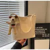 Bolso Saco de Alto Valor 2024 Nuevo Color Sólido Personalidad Tendencia con Colgante Bolso de Hombro Único Bajo el Brazo Bolso de Mano Commuter de Instagram