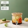 Cubo de Coca-Cola, Cubo para Bebidas de Jugo, Buffet, Cubo para Té de Frutas, Cubo para Vino, Cubo de Vidrio de Gran Capacidad, Tetera para Agua Fría con Grifo
