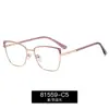 81559 Gafas Originales Anti-Luz Azul para Mujer, Exquisitos Armazones de Alambre Dorado con Brillo, Armazones Metálicos de Exportación en Stock al por Mayor