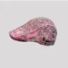 Gorra de Visera Estilo Retro Americano Chica Picante Estampado de Leopardo 2025 para Mujer Nicho Y2K Gorro Boina para Circunferencia de Cabeza Grande Adelgazante de Rostro