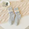 Calcetines de Terciopelo de Coral para Mujer Otoño e Invierno Espesos de Felpa Calcetines de Media Caña para Mujer Calcetines de Luna Postparto Calientes Calcetines de Felpa para el Suelo