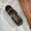 Pinza de Madera con Grano Retro Pinza para el Cabello de Gama Alta para Mujeres 2025 Nuevo Estilo Francés Pinza de Pico de Pato Pasador en la Parte Posterior de la Cabeza