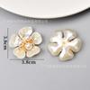 Nova imitação Shell Flor Pérola cinco pétalas flor coração diamante flor nupcial acessórios para o cabelo redondo ventilador diy acessórios sapato saco fivela decorativa