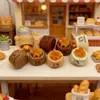 Saco de Pão Simulado Saco de Desenho Animado Modelo Decoração Loja de Panificação Brinquedo de Comida Chaveiro DIY Presilha de Cabelo Chaveiro Elástico de Cabelo