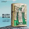 Zorro Zk37 Alpine Flow Estilo Chino Retro Antiguo Rueda de Amolar Creativo Moderno Encendedor para Hombre Un Clic Dropshipping
