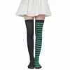 Meias de Joelho de Halloween e Natal Meias Yin Yang Meias para Pés Meias Listradas Acessórios de Fantasia para Festa Meias