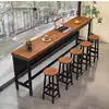 Mesa Estreita de Varanda Mesa de Bar Casa Mesa Alta Divisória de Parede Loja de Chá com Leite Mesa Longa Simples e Combinação de Cadeiras