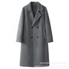 Abrigo de lana para hombre, de longitud media, estilo coreano, gabardina de lana de doble cara de alta gama, nuevo modelo de otoño e invierno para hombre
