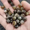 Color marrón ágata de seda cuentas antiguas jade cuentas sueltas calcedonia camino Lutong cuentas de barril accesorios para joyería cuentas hechas a mano venta al por mayor