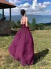Vestido Largo de Resort Francés sin Espalda con Tirantes Finos, Color Sólido Adelgazante Versátil