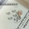 Rhinestones Blancos de Circonita Grande para Arte de Uñas, Popular en Celebridades de Internet, Brillantes, de Fondo Puntiagudo, Forma Irregular, Cubo de Azúcar Chapado, Huevo de Paloma, Forma de Corazón, Decoraciones para Uñas