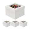 Caja Blanca para Pasteles con Ventana Amazon en Stock, Caja para Pasteles, Caja para Pan, Caja para Pastel de Cumpleaños, Caja de Empaque para Pasteles de Repostería