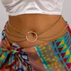 Cadena de Cintura de Cadena Metálica Multicapa Europea y Americana Accesorios para Mujer Nuevo de Moda Círculo Geométrico Diseño de Nicho Cintura Sexy