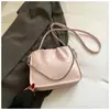 Moda Estilo Coreano Chique Corrente Bolsa Pequena Feminina Primavera 2026 Nova Bolsa Quadrada Pequena Plissada Nuvem Bolsa Transversal de Nicho