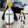 Casacos de Menina Roupas de Outono 2025 Novo Estilo de Primavera Infantil Tops Casuais Crianças Médias e Grandes Uniformes de Beisebol Soltos de Outono