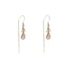 Pendientes de Hilo con Pipa de Zircón Moda Coreana Nicho Creativos Pendientes Largos Adelgazantes para Mujer