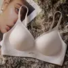 Sujetador Delgado W15 para Mujer con Soporte Lateral, Anticaída, Sin Costuras, Soporte Suave para Pechos Pequeños, Sujetador Deportivo sin Aros en Gris