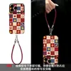 Cordón Plaid Pony Adecuado para Funda de Teléfono Móvil Año Nuevo Iphone16 Serie Apple 17 15Promax Piel de Cabra 14 Mujeres