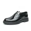 Zapatos de Cuero Rojos de Moda para Hombre, Zapatos de Vestir Brogue para Negocios, Zapatos Derby con Aumento Oculto de Altura, Zapatos Casuales de Estilo Británico para Boda de Novio, Tallas Grandes
