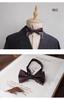 Camisa formal masculina gravata borboleta estilo coreano casual casamento banquete suporte marrom profissional trabalho estudante gravata borboleta