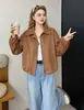 Chaqueta de mujer estilo coreano, nuevo modelo primavera y otoño 2026, top corto versátil casual holgado, estilo para ir al trabajo