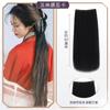 Pieza de Peluca Hanfu Pieza de Disfraz Antiguo Fila de Cabello con Puntada de Maíz Micro-Curvada Estilo Antiguo Femenino Extensión de Cabello Largo Lacio Micro-Cobertizo