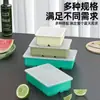 Atacado de fábrica caixa de gelo grande de silicone com seis compartimentos e tampa cubos de gelo caseiros para uísque molde para fazer gelo de grau alimentício armazenamento de gelo