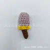 Brincos Coloridos de Picolé de Crochê de Lã Feitos à Mão, Presilhas de Cabelo, Faixas de Cabeça, Chapéus, Decorações, Pingentes de Chave