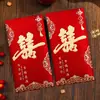 Nuevos Sobres Rojos de Boda 2025 para Regalos de Mil Yuanes con Caracteres "Doble Felicidad" Estampados en Oro, Sobres Rojos de Boda Creativos